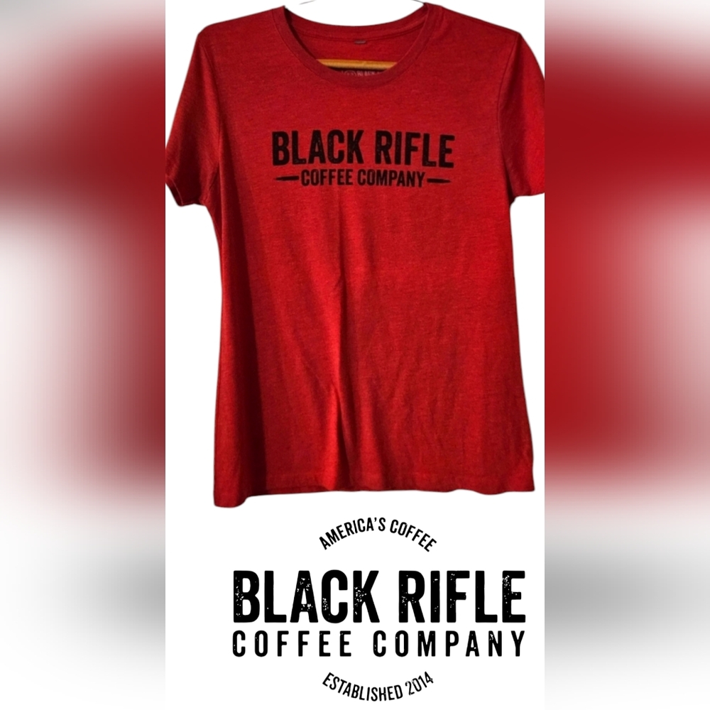 BLACK RIFLE COFFEE Vintage Logo T-shirt, RED, Women's Size: XL